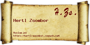 Hertl Zsombor névjegykártya